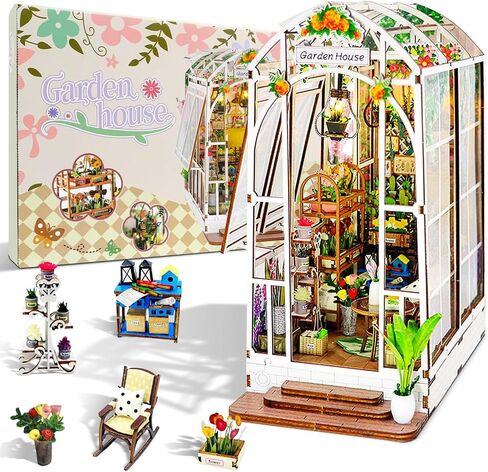 Book Nook Kit Magic Research Institute, DIY Miniature Booknook House Kit for Adults with LED Lights, 3D Wooden Puzzle Bookshelf Insert Decor, Magical Gift for Women Men Teens and Family in Saudi Arabia