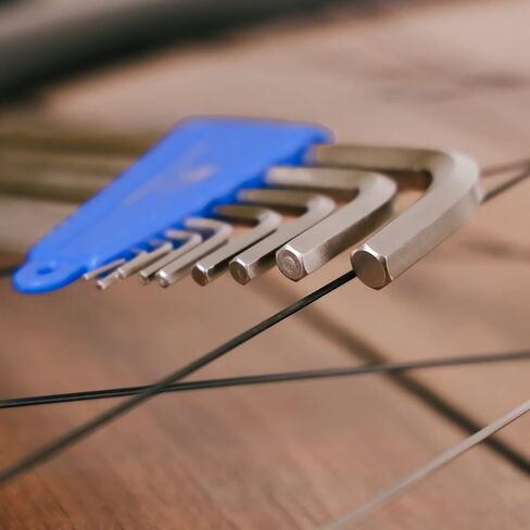 BikeHand Heavy Duty Precise Durable Head Hex Allen Wrenches Set - 9 Pieces - with Long Arm Ball End - 1.5/2/2.5/3/4/5/6/8/10mm - for Home or Bike Bicycle - Colored or Silver in Kuwait