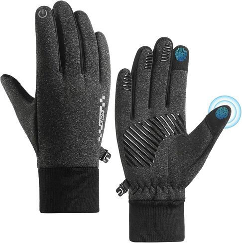 Long Keeper Kids Gloves with Grip Winter Sports Gloves for Boys Girls Touchscreen Anti Slip Childrens Running Riding Gloves in Saudi Arabia