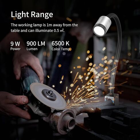 led work lights, IP65magnetic work light, 1200 lumen work lights for mechanics, magnetic base for milling machines, machine lights for workbenches and basements in Kuwait