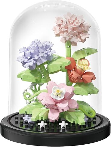 Lily Bloom Home Bouquets Dust Cover Set Building Toy Creative Assembly Bonsai Tree, Ideal for Valentine's Anniversaries Birthday in Kuwait