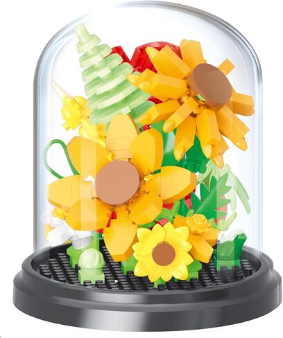 Lily Bloom Home Bouquets Dust Cover Set Building Toy Creative Assembly Bonsai Tree, Ideal for Valentine's Anniversaries Birthday in Kuwait