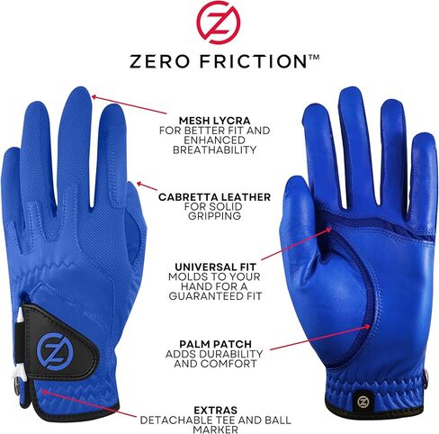 Zero Friction Men's Cabretta Elite Golf Gloves, Universal-Fit One Size in Kuwait