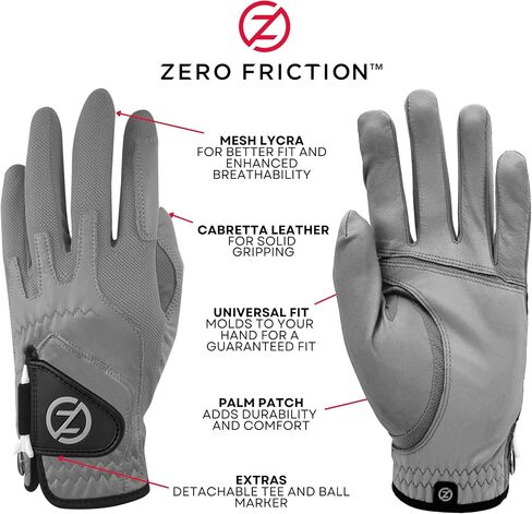 Zero Friction Men's Cabretta Elite Golf Gloves, Universal-Fit One Size in Kuwait