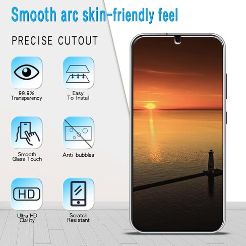 Slanku [3 Pack Screen Protector for Samsung Galaxy S24 FE 5G Tempered Glass, No Bubbles, Anti-Scratch, Easy to install in Kuwait