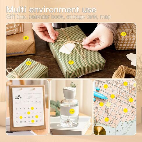 PARLAIM 1/2 Inch Circle Sticker Labels,1000 Stickers Round Color Coding Circle Dots Stickers,Roll Dot Stickers Label for Office Home Office(Yellow) in Kuwait