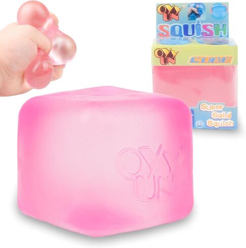 Stress Cube Squishy Balls - Slow Rising Stress Balls Stretchy Fidget Ice Cube for Anxiety Stress Relief, Gel Filled Sensory ice Cube Squishy Ball Toys for ADD/ADHD Kids Adults (Cube,Ellipsoid) in Kuwait