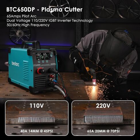Plasma Cutter, Pilot Arc [Air Sensor Technology] 110/220V BTC600DP 13th Generation, 60Amps Screen Display Digital Plasma Cutting Machine (BTC600DP 13GEN 110/220V) in Saudi Arabia