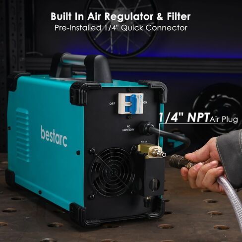 Plasma Cutter, Pilot Arc [Air Sensor Technology] 110/220V BTC600DP 13th Generation, 60Amps Screen Display Digital Plasma Cutting Machine (BTC600DP 13GEN 110/220V) in Saudi Arabia