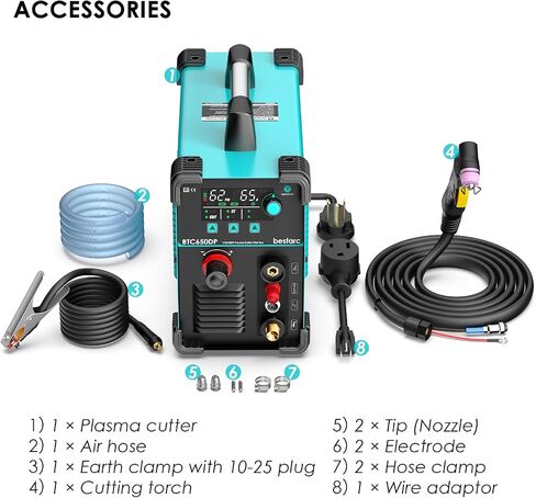 Plasma Cutter, Pilot Arc [Air Sensor Technology] 110/220V BTC600DP 13th Generation, 60Amps Screen Display Digital Plasma Cutting Machine (BTC600DP 13GEN 110/220V) in Saudi Arabia