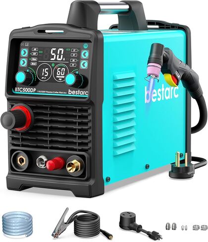 Plasma Cutter, Pilot Arc [Air Sensor Technology] 110/220V BTC600DP 13th Generation, 60Amps Screen Display Digital Plasma Cutting Machine (BTC600DP 13GEN 110/220V) in Saudi Arabia