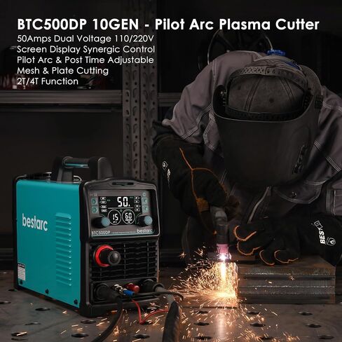 Plasma Cutter, Pilot Arc [Air Sensor Technology] 110/220V BTC600DP 13th Generation, 60Amps Screen Display Digital Plasma Cutting Machine (BTC600DP 13GEN 110/220V) in Saudi Arabia
