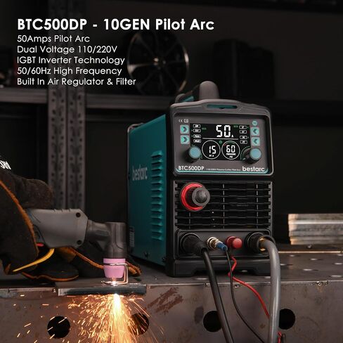 Plasma Cutter, Pilot Arc [Air Sensor Technology] 110/220V BTC600DP 13th Generation, 60Amps Screen Display Digital Plasma Cutting Machine (BTC600DP 13GEN 110/220V) in Saudi Arabia