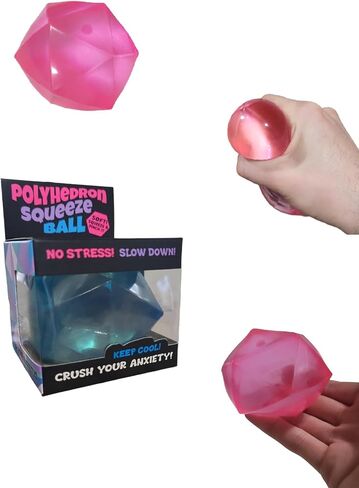 Polyhedron Diamond Sugar Ball Slow-Rise Stress Ball, Transluscent Cool Shape Gummy Sugar Balls Fidget Toys (Blue or Green - 1 Pack, 1, Count) in Kuwait