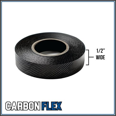 CarbonFlex Heavy-Duty Carbon Fiber Tape, 1/2 Inch Wide, 50 ft Roll – Ultra-Strong, Waterproof Adhesive for Repairs & Reinforcement, Ideal for DIY, Fiberglass, Metal & Outdoor Use in Saudi Arabia