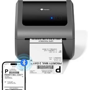 Phomemo D520BT Bluetooth Thermal Label Printer, 4X6 Wireless Shipping Label Printer Build-in Holder, Thermal Label Maker for Shipping Package, Compatible with Amazon, USPS, Shopify, Ebay, Purple