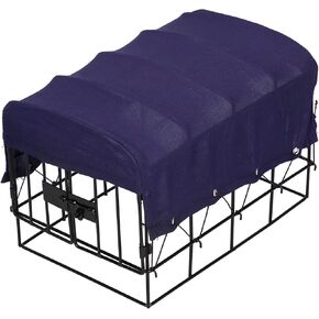 DILWE RC Car Iron Cage ومجموعة الغطاء ، تعديل منطقة البضائع تزيين السياج المعدني الخلفي الذيل سيارة للسيارة لقطع الغيار WPL D12 RC (الأزرق)