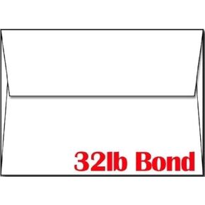 Limited Papers(TM) A2 Envelopes, White Color, 32/80 Text (Gsm 120), Smooth Finish, Gummed Sealing, (100)
