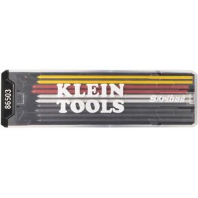Klein Tools 86503 Skribes 2.8 mm Mechanical Carpenter Pencil Lead Refills, Assorted Color Leads for Woodworking and Construction, 10-Piece