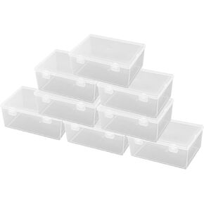 8 PCS مربعات البطاقات ، مربع Clear Card Deck ، تخزين ألعاب البطاقات ، صندوق تخزين البطاقات ، 5.03 × 3.5 × 1.61 بوصة ， مربع CAST عالية السعة (بدون بطاقات)