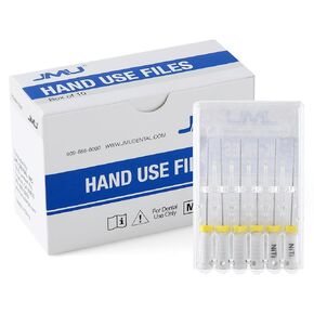 JMU Endodontic Root Canal K Files, NITI Hand Use K-Files 28mm, 6pcs/Box (1, #15-40 (28mm))