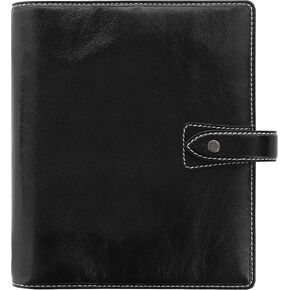 منظم Filofax Malden ، حجم A5 ، أسود-عن طريق اللمس ، جلد الجاموس الكامل ، ستة حلقات ، مذكرات تقويم من القطن لمدة أسبوع إلى آخر ، متعدد اللغات ، 2025 (C028623-25)