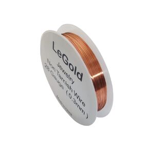 LeGold 28 Gauge 15 Meter Jewelry Beading Craft Copper Wire Non Tarnish Resistant Copper Color