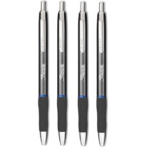 Sharpie S-Gel 0.7 مم قلم هلام مع حبر أزرق في Gun Metal Gray 4 Pack