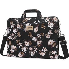 MOSISO Laptop Bag for Women, 15 inch Computer Bag Compatible with MacBook, HP, Dell, Lenovo, Asus, Notebook, 15.6 inch Laptop Shoulder Carrying Messenger Sleeve with Strap, Wheat Ears Print