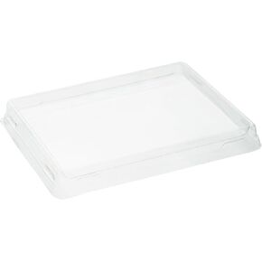 Restaurantware LIDS ONLY: Cafe Vision Small Click Lock Lids 50 Disposable Clear Plastic Lids - Containers Sold Separately Click Lock Closure Plastic Lids For Small Click Lock Containers