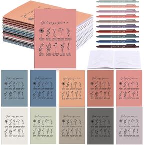 Sayglossy 20 مجموعة عيد الأم الهدايا المسيحية بالجملة للنساء المكتبات الدبنية المسيحية المصغرة والأقلام الكتاب المقدس آية مؤلفات الملهمة ملهمة نقطة السحب للهدايا الكنيسة الأحد ، و 10 ألوان