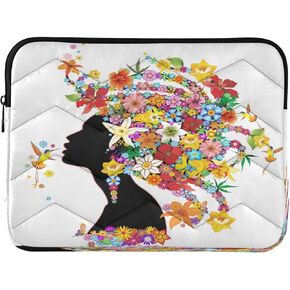 SENYA LAPTOP SLEEVE COMPORT CASET CASE MACBOOK PRO 13-14 Inch Sleeve Floral African American فتاة