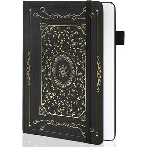 TIEFOSSI Bullet Dotted Notebook, 160gsm Thick Paper, Hardcover Dot Grid Journals for Women Men, 192 pages, for Travel, School and Office Use