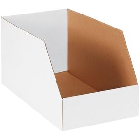 Jumbo Open Top Bin Boxes, 10' x 18' x 10', White, 25/Bundle