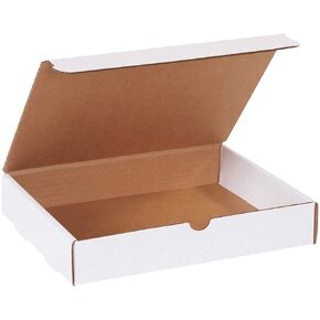 Aviditi White Corrugated Cardboard Literature Mailer Box, 11 1/8" L x 8 3/4" W x 2" H, Pack of 50, Crush-Proof, for Shipping and Mailing UPS, USPS and FedEx