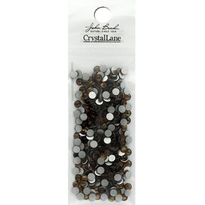 288pcs Crystal Lane ss16 (4mm) Brown Smoked Topaz Rhinestones Flat Backs, Round Glass Gemstone Embellishments