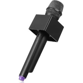1PCS MICROPHONE Simulation Plastic Microphone: PHOHE MICROPHONE PROP مع محطة العلم المكعب المربعة للتظاهر بلعب المرح مرحلة المرحلة 10.61in