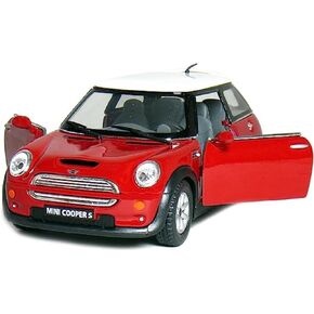 KiNSMART Mini Cooper S 5inch 1:28 Scale Die Cast Metal Model Toy Cars Red