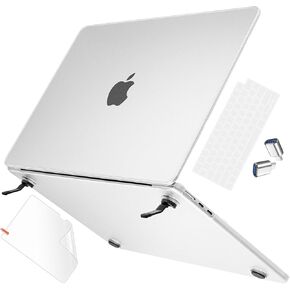 قد يتوافق Chen مع M4 Macbook Air 15 بوصة A3241 A3114 M3 A2941 M2 Chip 2025 2024 2023 الإصدار ، Finish Shell Case مع طية Kickstand & Keyboard ،