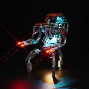 طقم إضاءة لـ LEGO Droideka 75381 ، تصميم إضاءة LED المبتكرة وتكوينه متوافق مع طراز LEGO 75381 لبنات البناء - لم يتم تضمين مجموعة النموذج