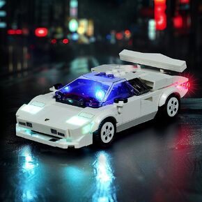 إضاءة LED متوافقة مع LEGO LAMBORGHINI COUNTACH 76908 ، مجموعة الضوء المتوافقة مع LEGO 76908 ، مع إعطاء الضوء للنموذج ، لم يتضمن مجموعة النموذج （الإصدار القياسي）