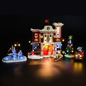 Lightailing Light Met (Creator Expert Winter Village Fire Station) نموذج لبنات البناء - مجموعة مصباح LED متوافقة مع LEGO 10263 (غير متضمن النموذج)