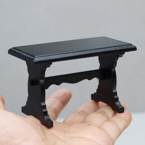 Airads Dollhouse 1:12 Scale Dollhouse Miniature Furniture Accessory Computer مكتب كتابة طاولة (مكتب أسود واحد)