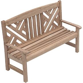 1pc Dollhouse Double Chair Mini Bench Model DIY Furniture Model Wooden Mini Bench Adornment Mini House Furniture Miniature Bench Mini Simulation Model Wooden Mini Furniture