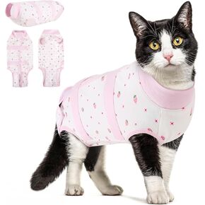 SUNFURA Cat Recovery Suit - Breathable Cat Surgery Recovery Onesie, E-Collar Alternative, Blue S