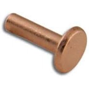 مسامير Tandy الجلدية الأنبوبية 7/16 "لوحة النحاس 100/PK 1294-73