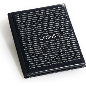 LIGHTHOUSE - Pocket Album for Coins - Travel Size with Sliding Inserts to Store and Display 96 Raw Coins up to 33 mm (8" x 6" x 1/2")