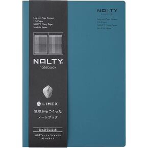 Nolty Note × Limex ، دفتر خط السطر المحكم A5 ، 6.00 مم ، 176 ورقة ، بيج التربة
