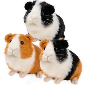 2pc Guinea Pig Stuffed Animals - Realistic Plush Cute Plushie Toys for Kids, Small Live Animals Pet Doll Toy for Boys Girls Birthday