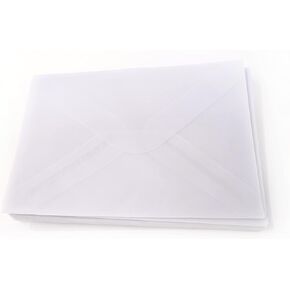 yueton 30 PCS Translucent Paper Vellum Envelopes,Invitation Envelopes V Flap, 6.89 * 4.92 inch,for Wedding,Birthday Party,Invitation